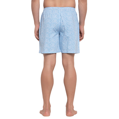 Crosscreek Men Light Blue Printed Boxers Crosscreek