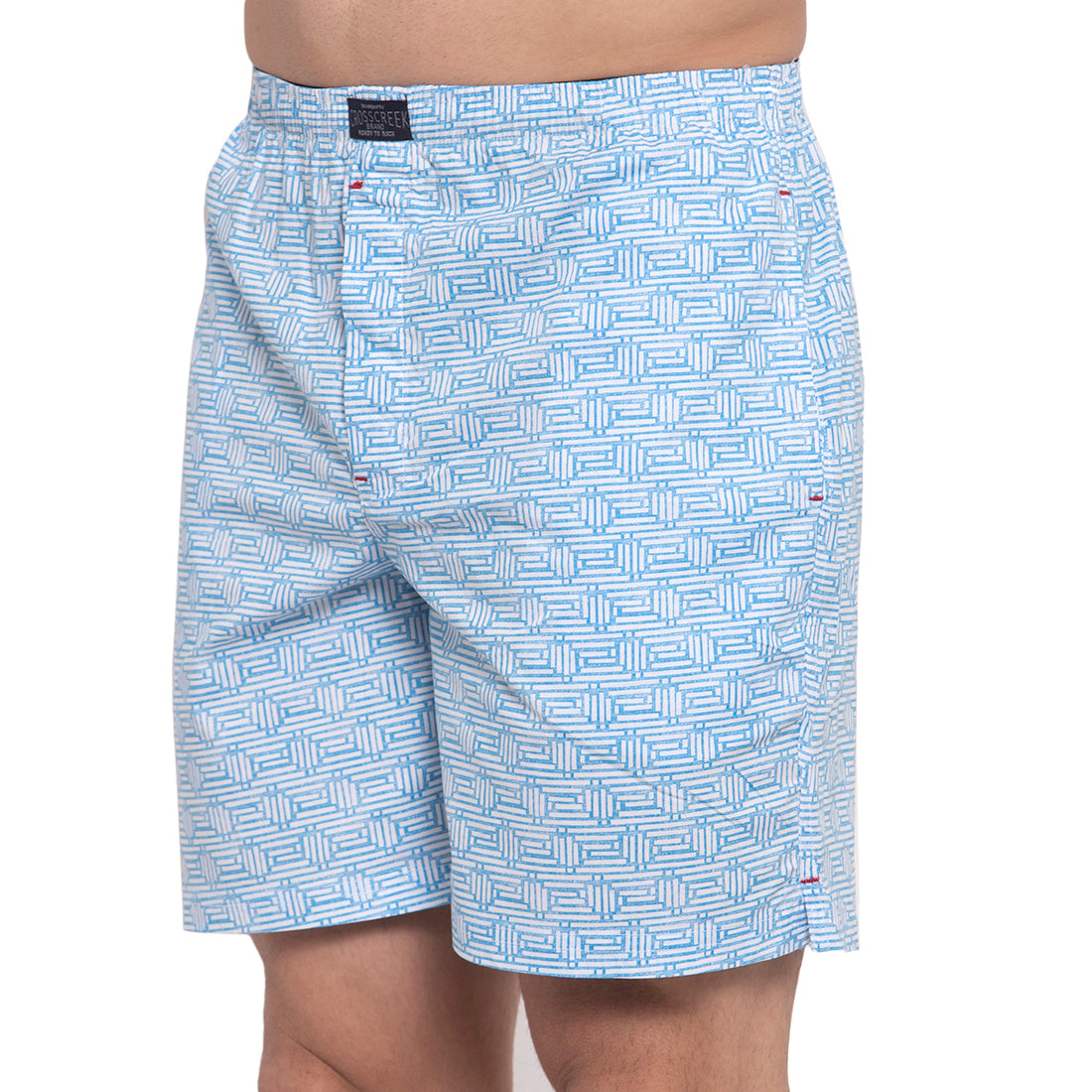 Crosscreek Men Light Blue Printed Boxers Crosscreek