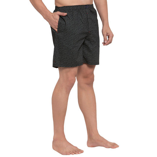 Crosscreek Men Black Printed Boxers Crosscreek