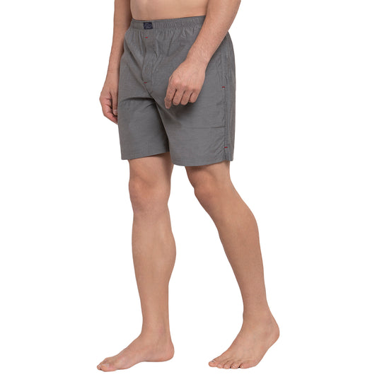 Crosscreek Men Grey Solid Boxers Crosscreek