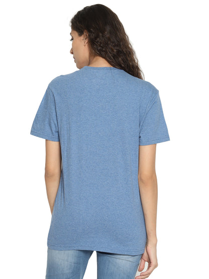 Wolfpack Women Light Blue Printed T-Shirt Wolfpack