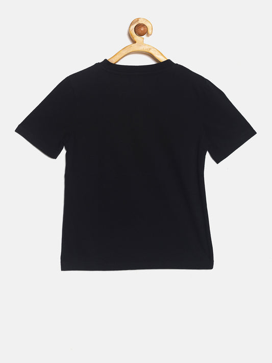 Wolfpack Boys Black Printed T-Shirt Wolfpack