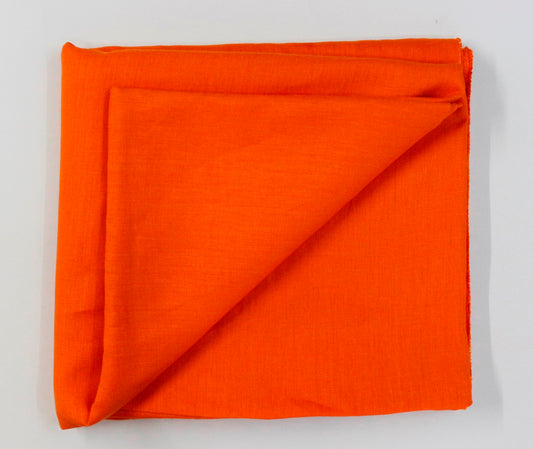 Orange Plain Dyed Linen Unstitched Men's Shirt Piece (Width 58 Inch | 1.60 Meters)