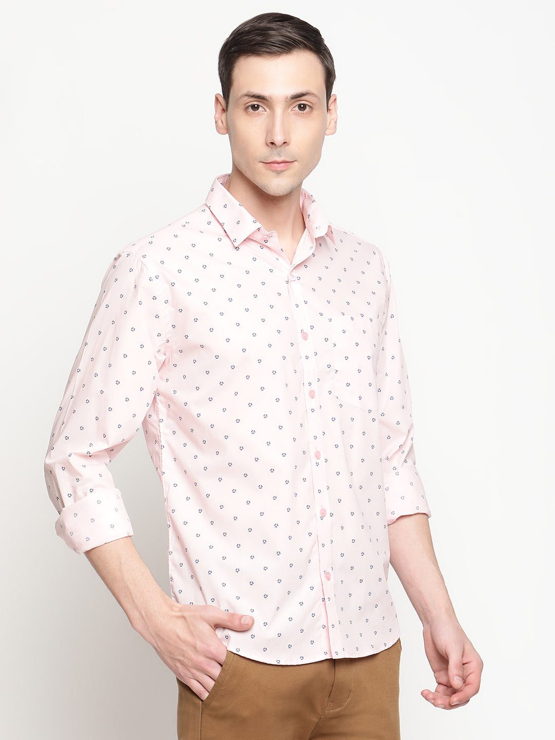 Copperline Men Rose Printed Formal Shirt