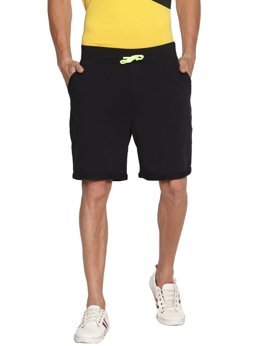 Wolfpack Men Black Solid Shorts Wolfpack