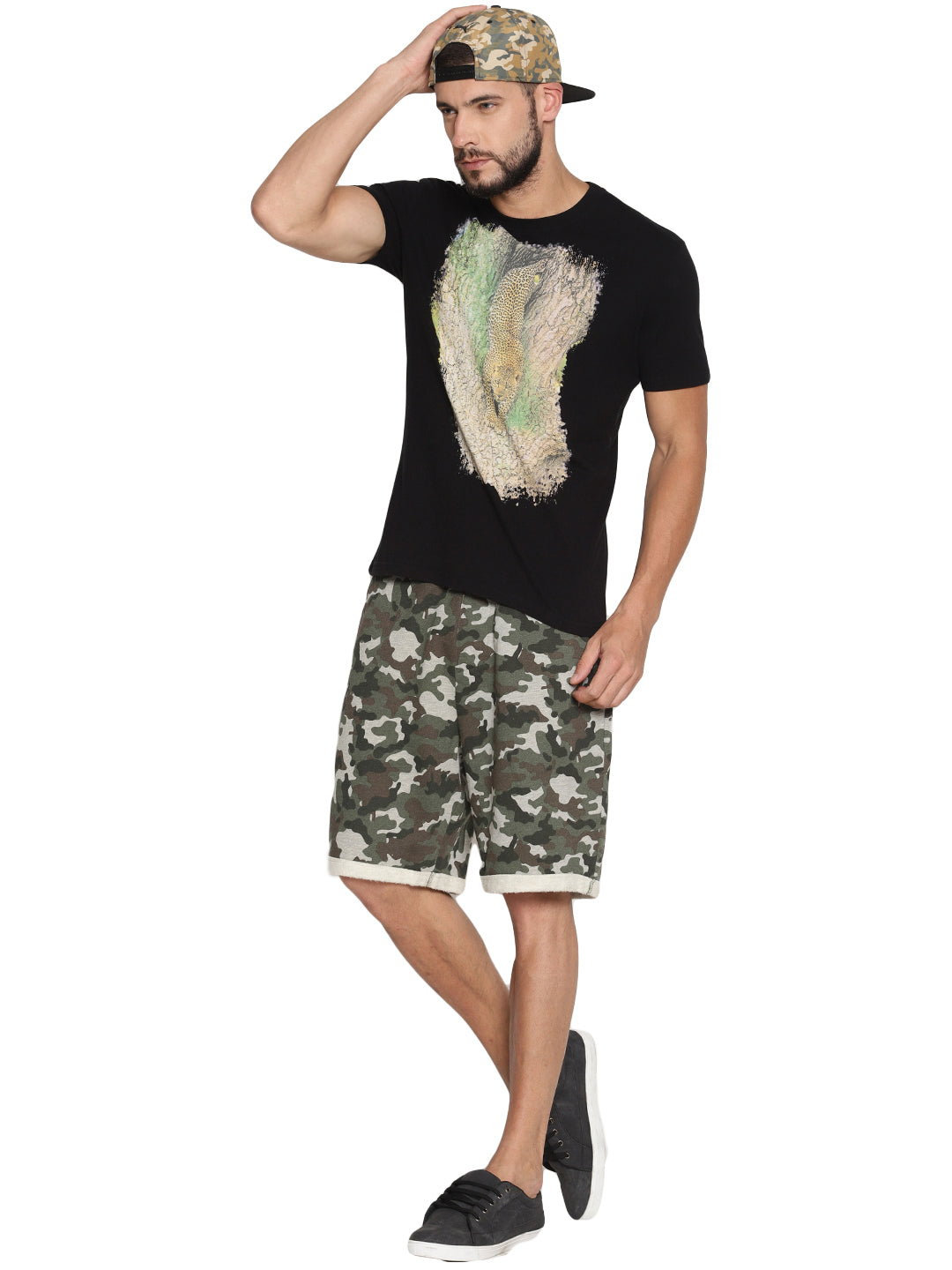 Wolfpack Men Camo Printed Shorts Wolfpack