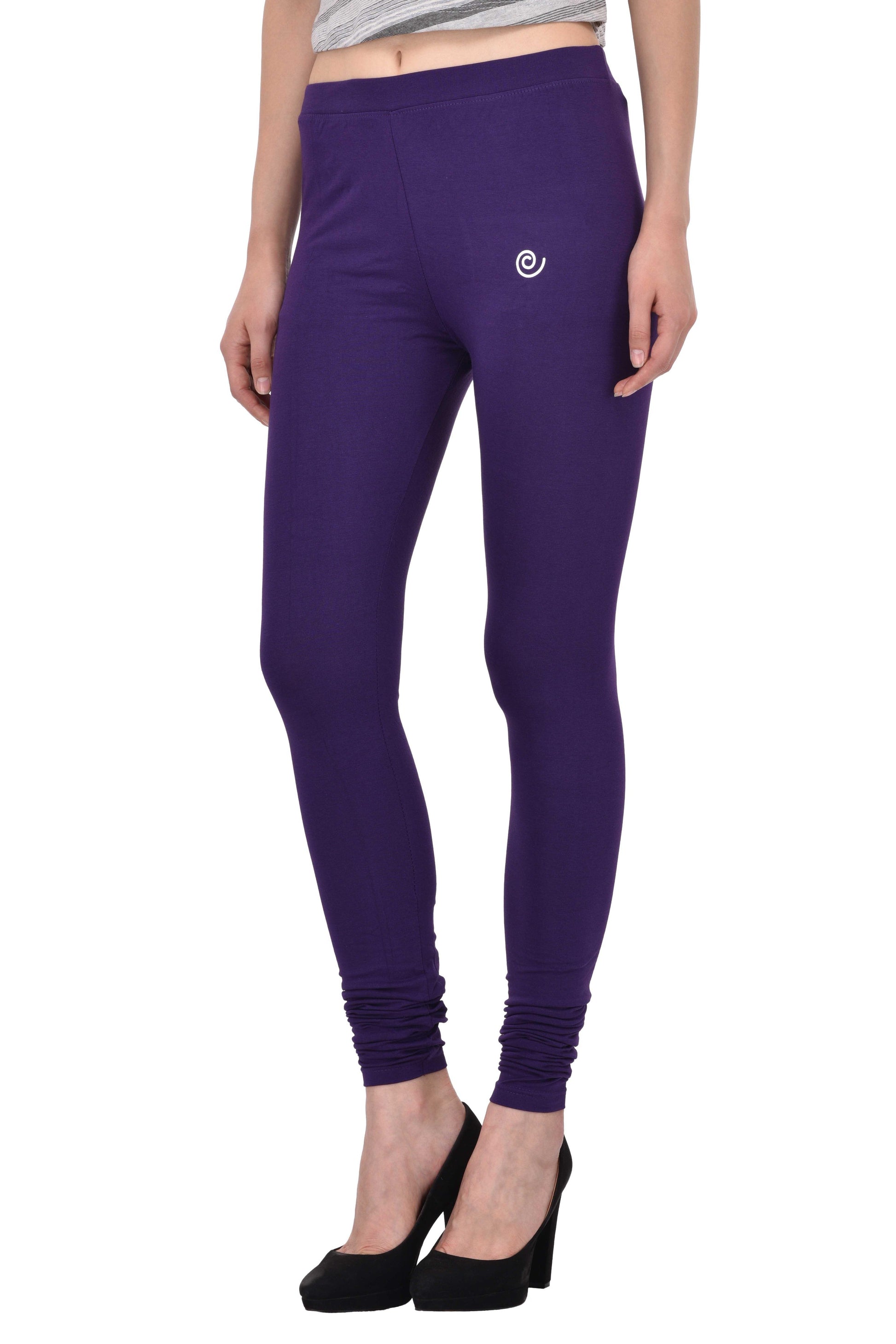 Diti Purple Cotton Leggings for Women Diti