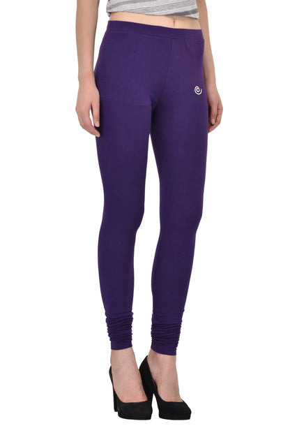 Diti Purple Cotton Leggings for Women Diti