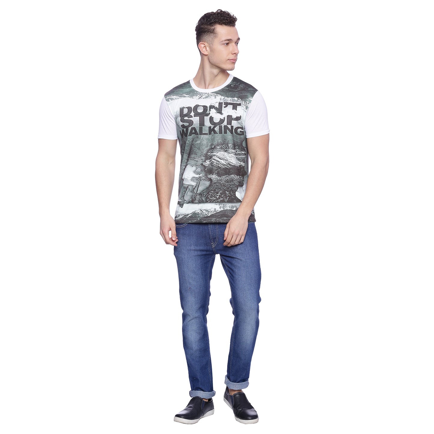 Wolfpack Men Printed Round Neck T-Shirt Wolfpack