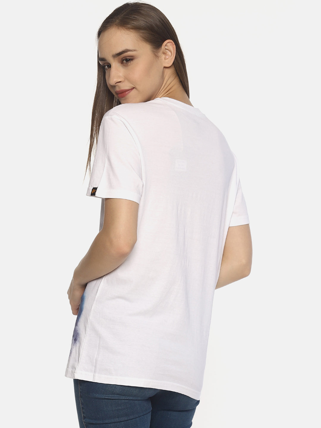 Wolfpack Women White Printed T-Shirt Wolfpack
