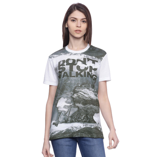 Wolfpack Women White Printed T-Shirt Wolfpack