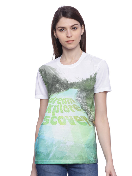 Wolfpack Women White Printed T-Shirt Wolfpack