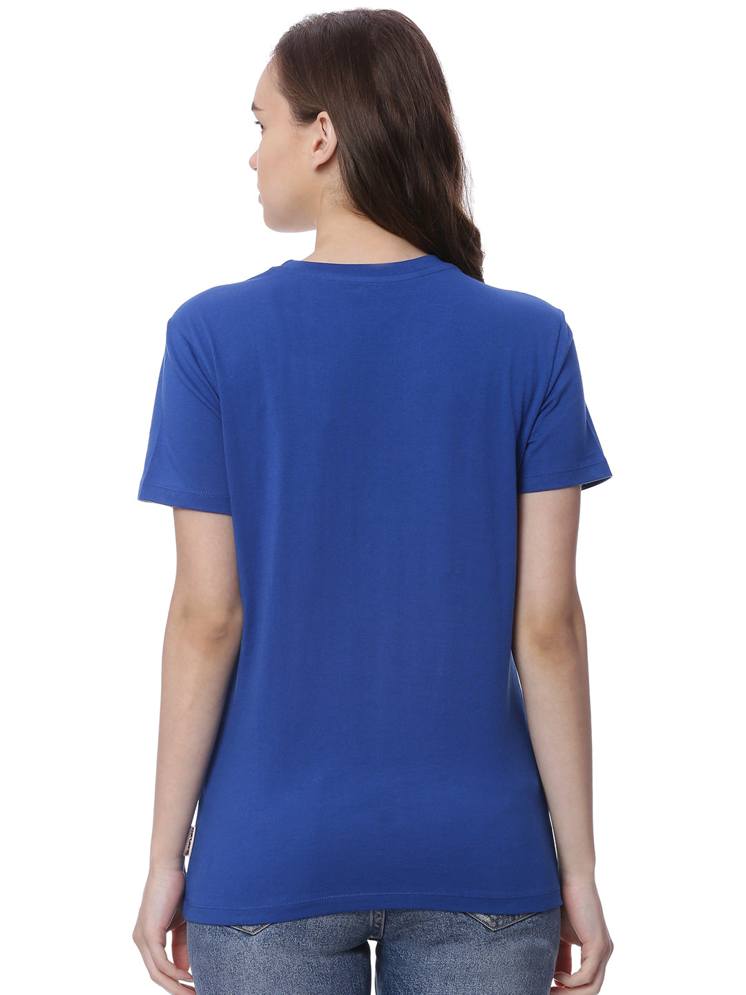 Wolfpack Women Royal Blue Printed T-Shirt Wolfpack
