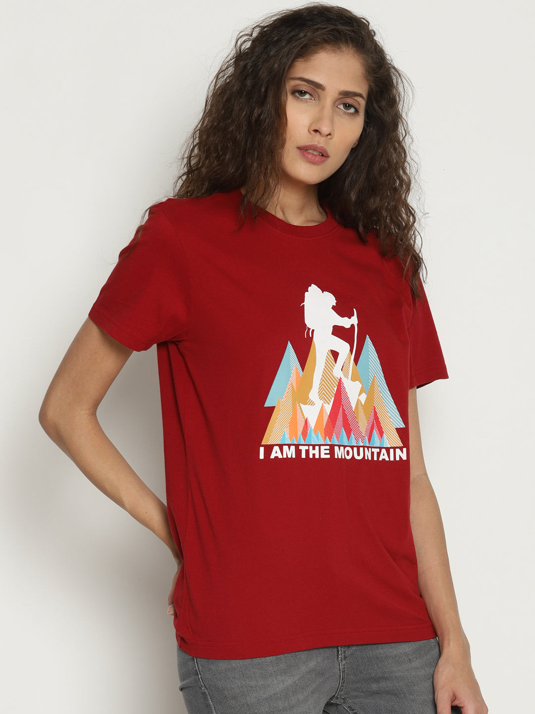 Wolfpack Women Red Printed T-Shirt Wolfpack