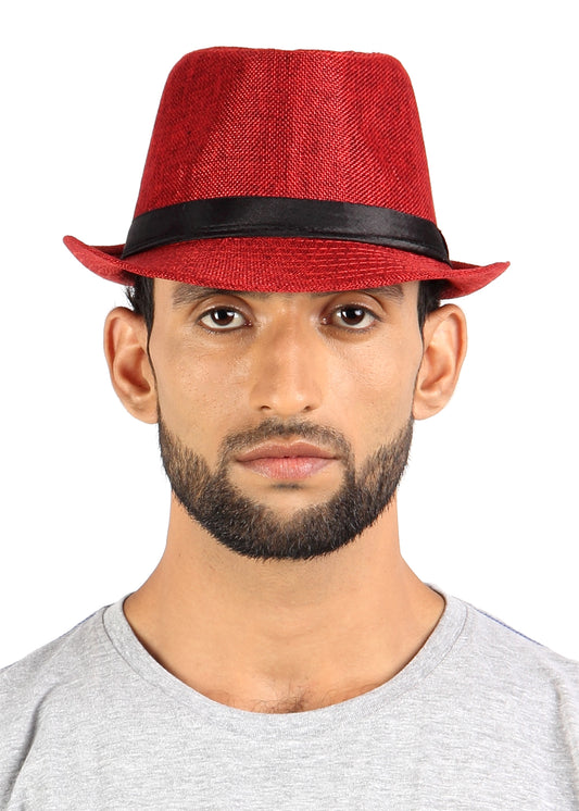 Crosscreek Unisex Red Fedora Hat Crosscreek