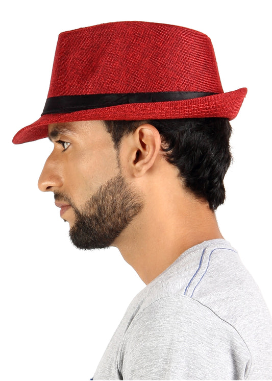 Crosscreek Unisex Red Fedora Hat Crosscreek