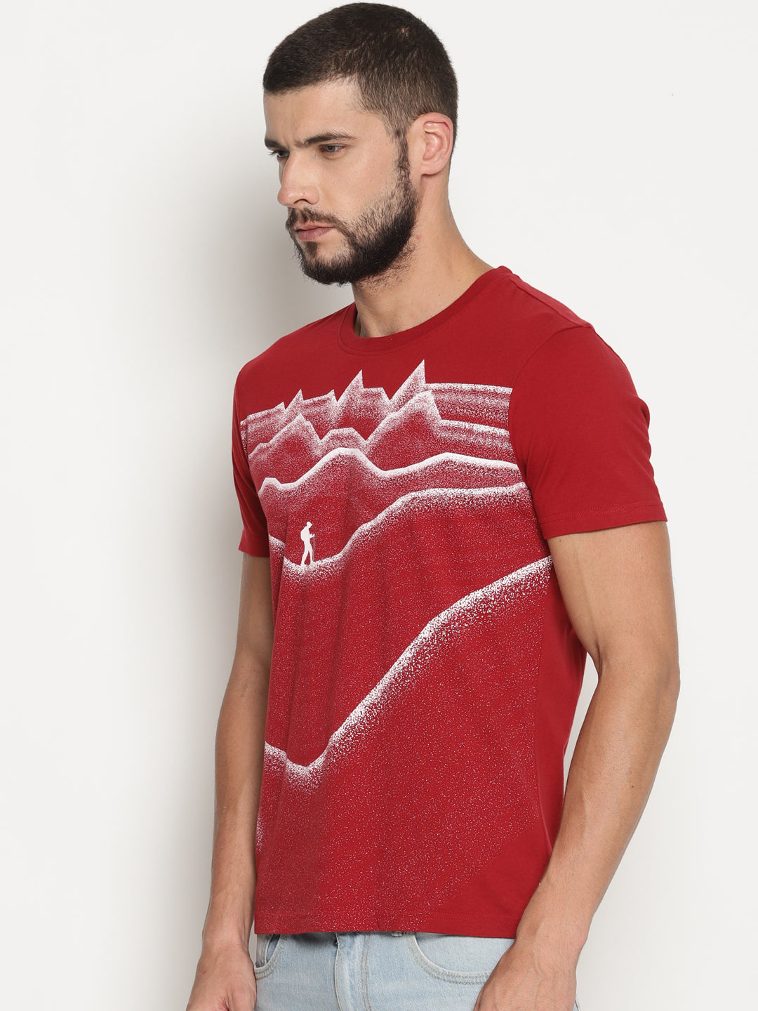 Wolfpack Men Red Printed T-Shirt Wolfpack