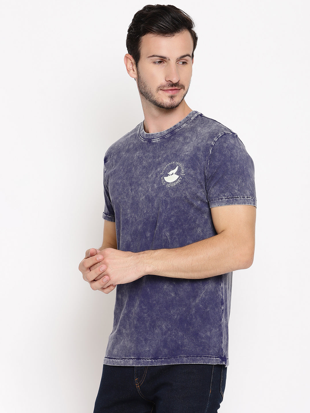 Lava Dye Ball Navy Blue Men T-Shirt Wolfpack