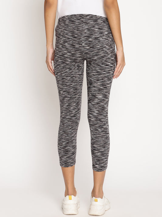 Wolfpack Grey 3/4th Women Leggings Wolfpack