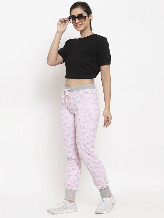 Wolfpack Women Pink Printed Leggings Wolfpack