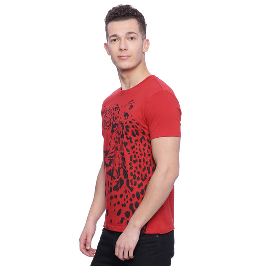 Wolfpack Men Red Printed T-Shirt Wolfpack