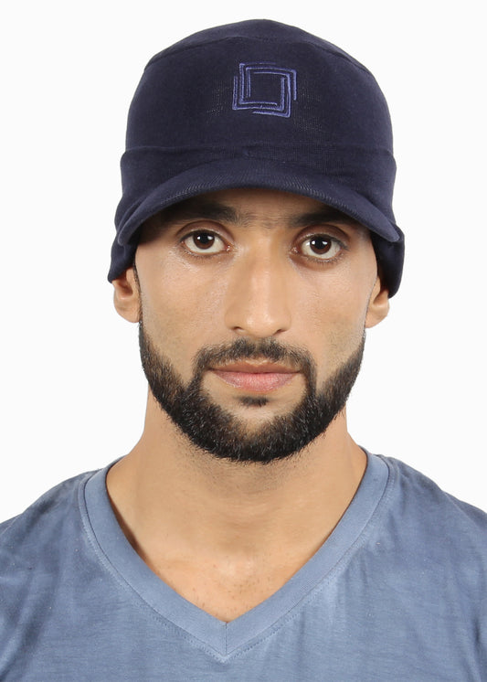 Crosscreek Unisex Beanie with Brim Navy Blue Cap Crosscreek