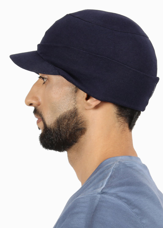 Crosscreek Unisex Beanie with Brim Navy Blue Cap Crosscreek