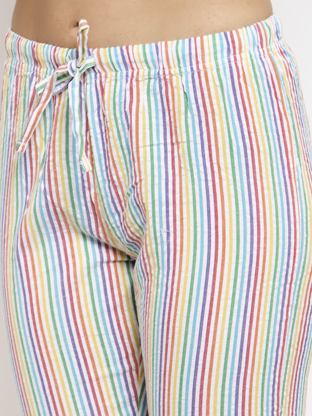 Wolfpack Women Multicolor Striped Night Pants Wolfpack