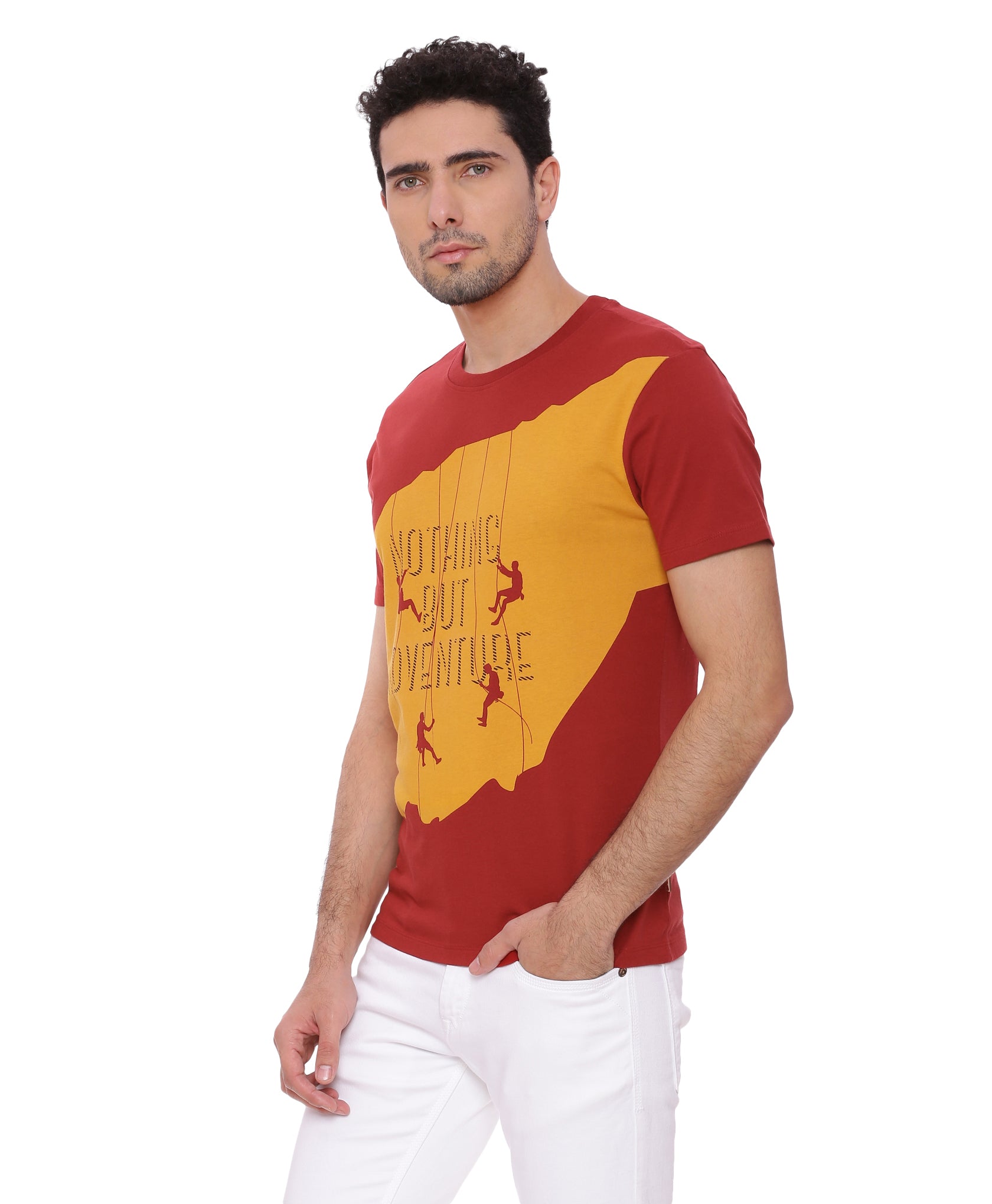 Wolfpack Men Red Printed T-Shirt Wolfpack