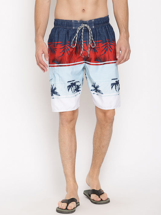 Wolfpack Men Beach Print Swim Shorts Wolfpack