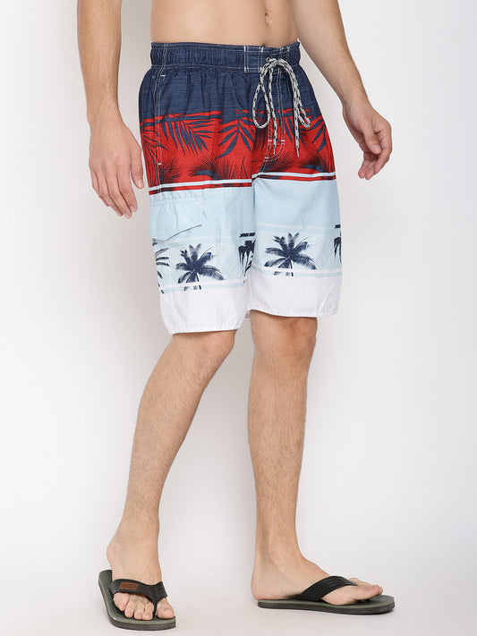 Wolfpack Men Beach Print Swim Shorts Wolfpack