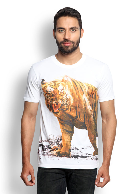 Wolfpack Men White Printed T-shirt Wolfpack