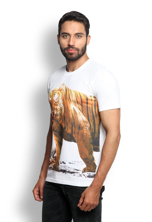 Wolfpack Men White Printed T-shirt Wolfpack