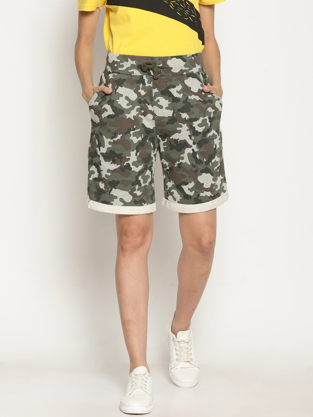 Wolfpack Women Camo Printed Shorts Wolfpack