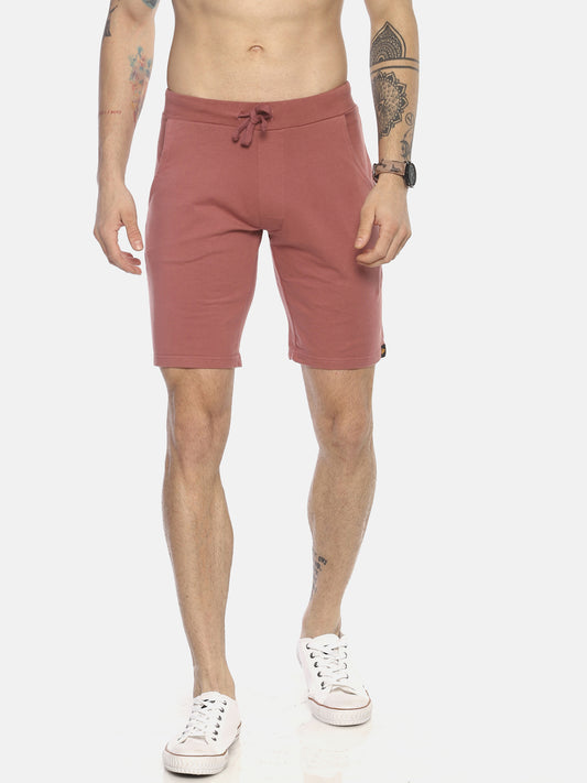 Wolfpack Men Dark Coral Solid Shorts Wolfpack
