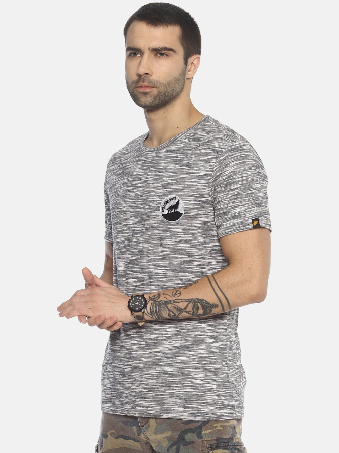 Wolfpack Men Black Space Dyed T-Shirt Wolfpack