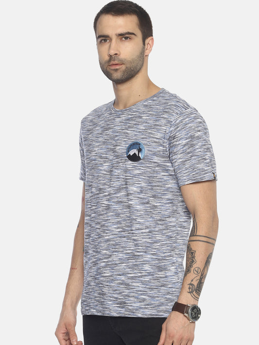 Wolfpack Men Blue Space Dyed T-Shirt Wolfpack