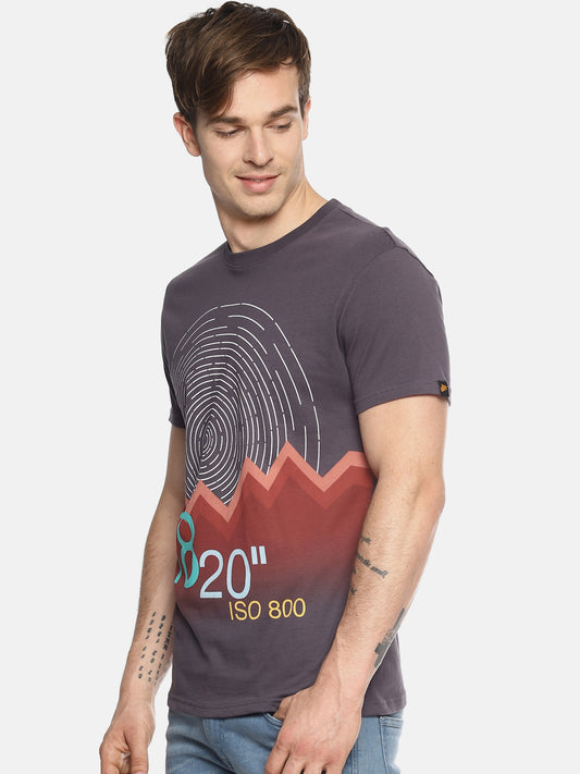 Wolfpack Men Dark Grey Printed T-Shirt Wolfpack