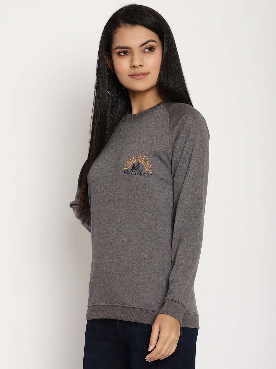 Women Grey Wanderer Sweatshirt Wolfpack