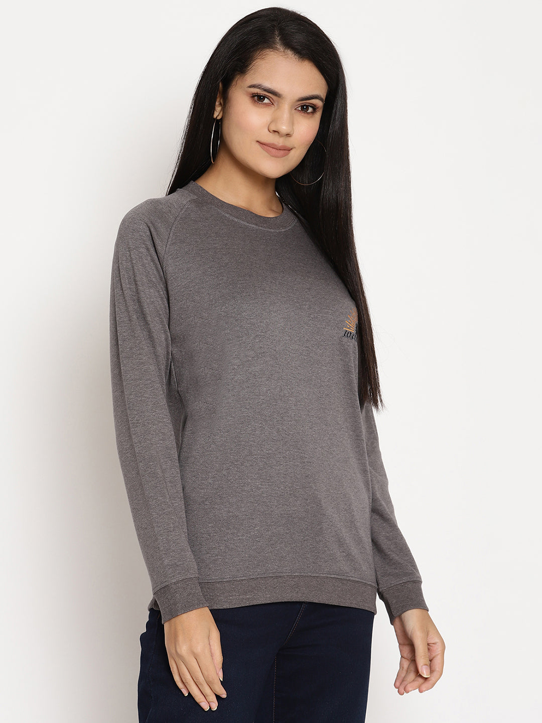 Women Grey Wanderer Sweatshirt Wolfpack