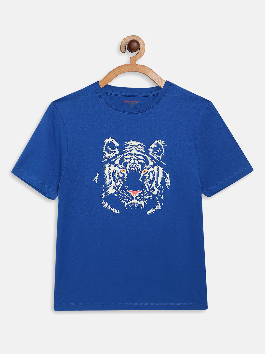 Wolfpack Boys Royal Blue Printed T-Shirt