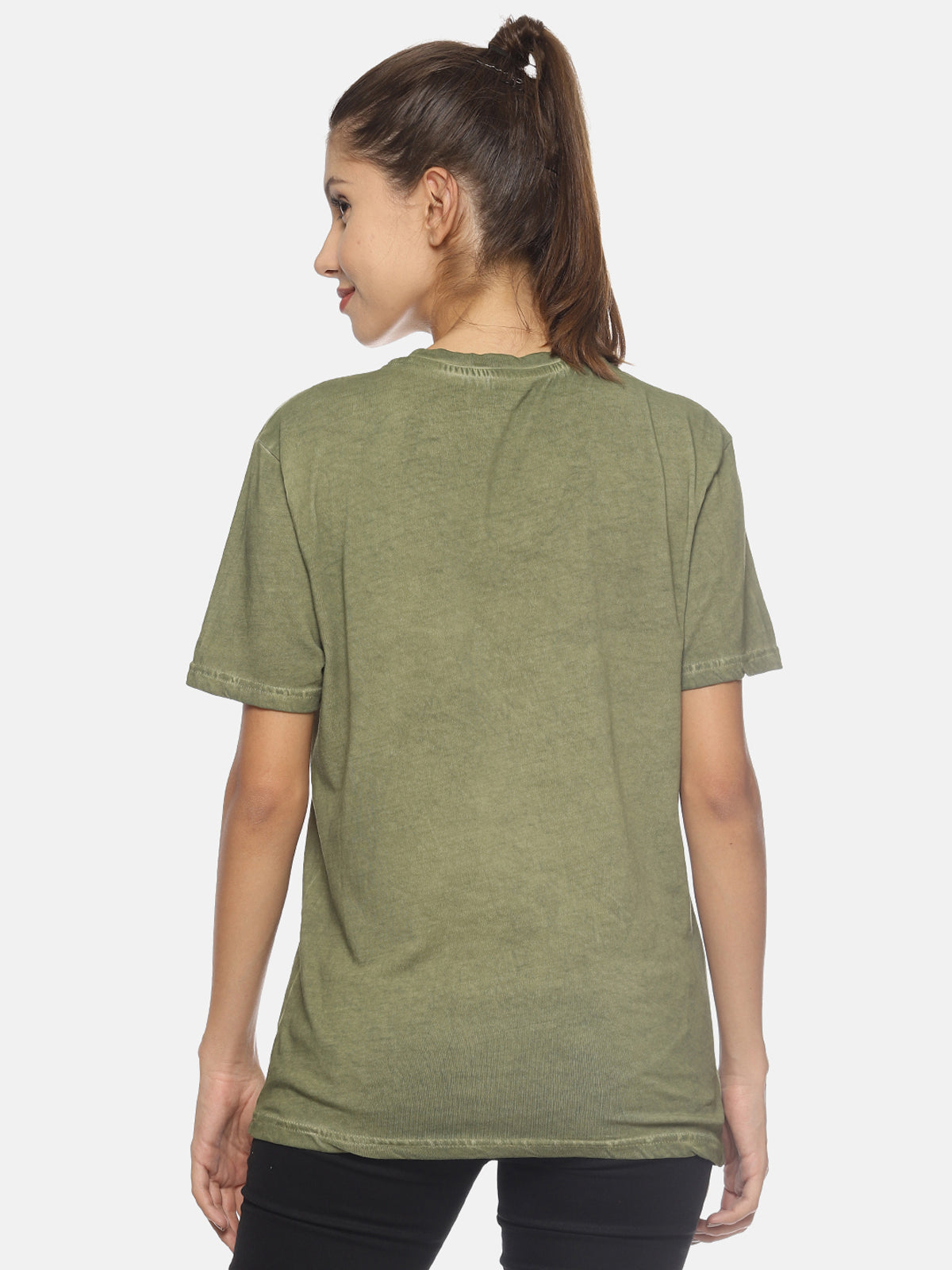 Wolfpack Wild Soul Green Printed Women T-Shirt Wolfpack